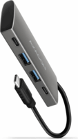 Axagon HMC-4G2 USB3.2 Gen 2 HUB (2+2 port) Ezüst-fekete