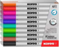 Kores K-Marker 1-3mm kúpus Tábla- és flipchart marker készlet - 10 különböző szín
