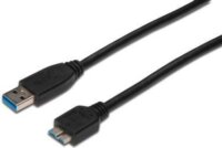Assmann USB 3.0 microUSB-B összekötő kábel 0.25m - Fekete