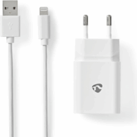 Nedis Hálózati USB töltő 12W + USB - Lightning kábel 1m - Fehér