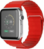 Mybandz Apple Watch S1/2/3/4/5/6 Bőr szíj 42/44 mm - Piros
