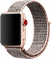 Mybandz Apple Watch S1/2/3/4/5/6 Szövet szíj 42/44 mm - Rózsaszín/Homok