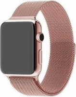 Mybandz Apple Watch S1/2/3/4/5/6 Milánói fém szíj 38/40mm - Pink/Arany