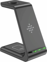 BlackBird 3in1 Dokkoló Töltőállomás iPhone/Apple Watch/Airpods készülékekhez - Fekete