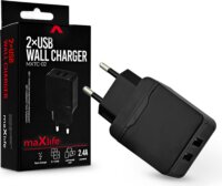 Maxlife Hálózati 2xUSB töltő (5V / 2.4A) Fekete