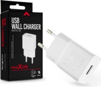 Maxlife Hálózati USB töltő (5V / 1A) Fehér