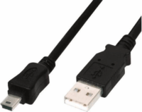 Sbox USB-A apa - Mini USB apa Adatkábel 2m - Fekete