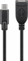 goobay USB-C apa - USB 2.0-A anya Adat- és töltőkábel 0.2m - Fekete