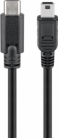 goobay USB-C apa - Mini USB-B apa Adat- és töltőkábel 0.5m - Fekete