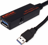 Roline USB 3.0 Aktív hosszabbító kábel 15m - Fekete