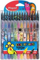 Maped Color Peps Monster 2,8mm Filctoll és színes ceruza készlet - 12+15 különböző szín (27 db/ csomag)