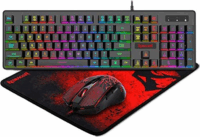 Redragon S107 RGB USB Gaming Billentyűzet + Egér + Egérpad HU - Fekete