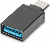 Assmann USB 3.0 Type-C M - USB A F Adapter Fekete