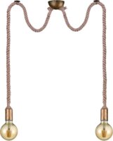 TRIO ROPE Vintage 2x E27 függő lámpa - Kötél