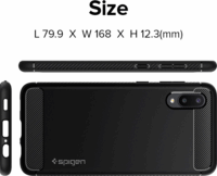 Spigen Rugged Armor Samsung Galaxy A02 Hátlap Tok - Fekete