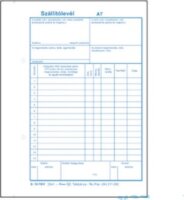B.10-70/A/V/S A5 25x4 lapos álló szállítólevél tömb