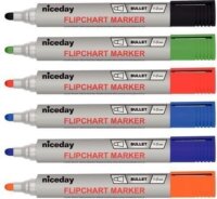 Niceday Kerek hegyű 5mm flipchart marker készlet - Vegyes (6db/csomag)