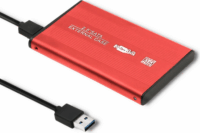 Qoltec 51860 2.5" USB 3.0 Külső HDD/SSD ház - Piros