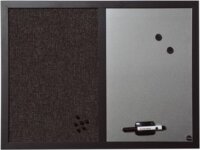 Bi-Office Fakeretes 45x60cm kombitábla - Ezüst/fekete