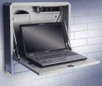 Techly 026845 19" Biztonsági Fali Laptop állvány - Szürke