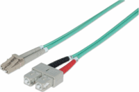 Intellinet 750158 optikai patch kábel LC-SC Duplex 2m - Türkiz