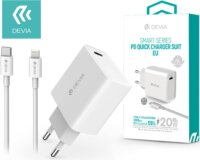 Devia Smart Series Hálózati USB-C töltő (20W) + Lightning adatkábel