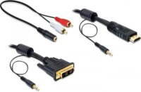 Delock DVI - HDMI kábel hanggal, apa - apa 2m