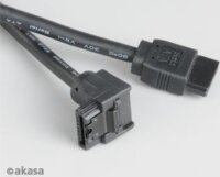 Akasa Sata3 "L" kábel 50cm fekete klip