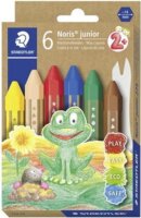 Staedtler Noris Junior Hatszögletű zsírkréta vegyes szín - (6 db/doboz))