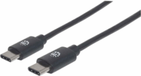 Manhattan USB-C - USB-C kábel 2m - Fekete