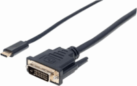 Manhattan USB-C v3.2 - DVI kábel 2.0m Fekete