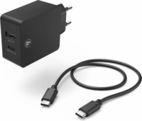 Hama Hálózati USB-A + USB-C töltő (30W) - Fekete