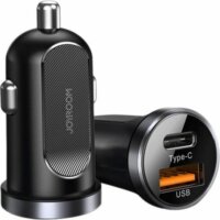 Joyroom C-A08 Autós USB+USB-C töltő (30W) - Fekete