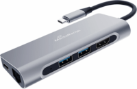 MediaRange MRCS510 USB Type-C (7 port) Ezüst