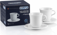 Delonghi DLSC309 270ml Porcelán Kávés Csésze Szett 2 Darabos + Alj - Fehér