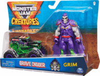 Spin Master Monster Jam Grave Digger kisautó Grim figurával (1:64) - Fekete