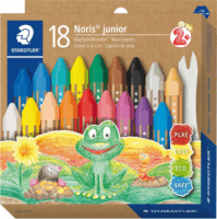 Staedtler Noris Junior Hatszögletű zsírkréta - vegyes szín (18 db/doboz)