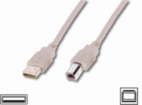 Assmann USB -A M - USB-B M Adapterkábel 5m Fehér