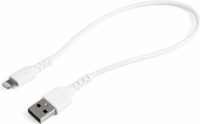 Startech USB apa - Lightning apa Adat- és töltőkábel 0.3m - Fehér