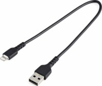 Startech USB apa - Lightning apa Adat- és töltőkábel 0.3m - Fekete