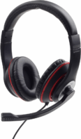 Gembird MHS-03-BKRD Around-Ear Headset Fekete