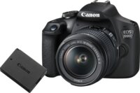 Canon EOS 2000D Digitális fényképezőgép + EF-S 18-55mm IS II + LP-E10 KIT - Fekete