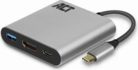 ACT AC7022 USB-C apa - HDMI + USB + USB-C anya adapter