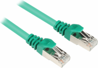 Sharkoon S/FTP CAT6 Patch kábel 0.25m Zöld