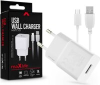 Maxlife MXTC-01 Hálózati töltő (5V / 1A) + microUSB kábel