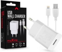 Maxlife MXTC-01 Hálózati töltő (5V / 1A) + Lightning kábel