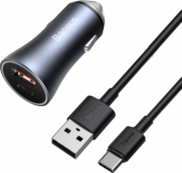 Baseus Circular Autós Type-C + USB gyorstöltő (20V / 3000mA)