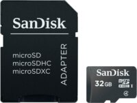Sandisk 32GB microSDHC CL4 memóriakártya + Adapter