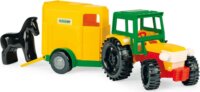 Wader Farmer Traktor lószállító utánfutóval - Sárga/zöld