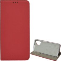 Gigapack Samsung Galaxy A32 5G Bőrhatású flip Tok - Piros/Mintás